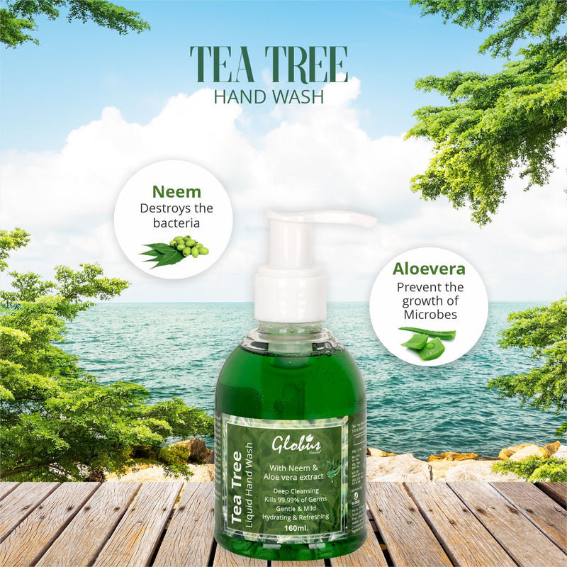 Globus Naturals Tea Tree Liquid Hand wash With Neem & Aloevera
