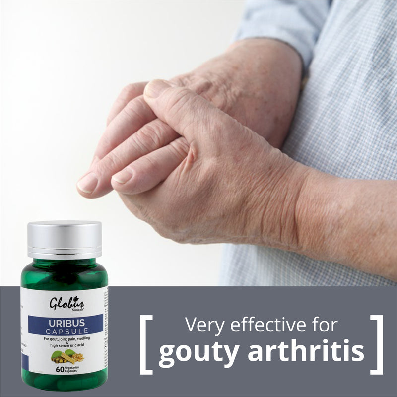 Globus Ayurvedic Uribus Capsule For Increased Uric Acid Very Effective fot Gouty Arthritis
