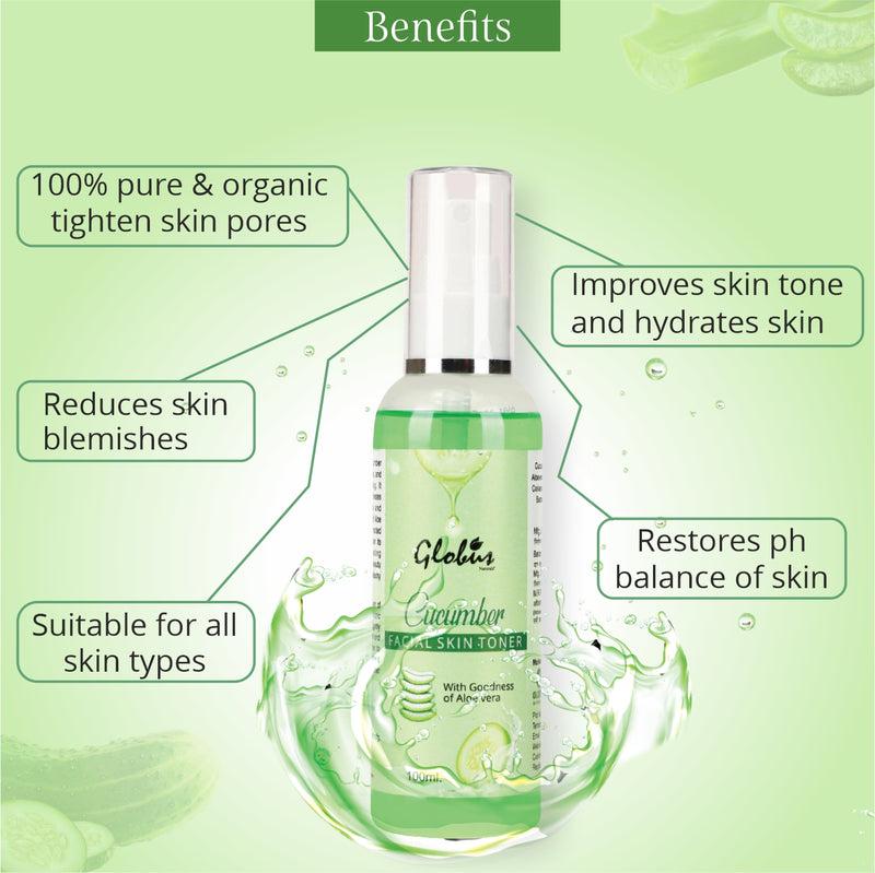 Cucumber Facial Skin Toner With Goodness Of Aloe Vera Extract  Benefits 