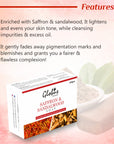 Globus Naturals Saffron Skin Lightening, Brightening Soap Features 