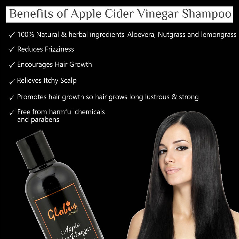 Globus Naturals Apple Cider Vinegar Shampoo For Brilliant Shine Benefits 