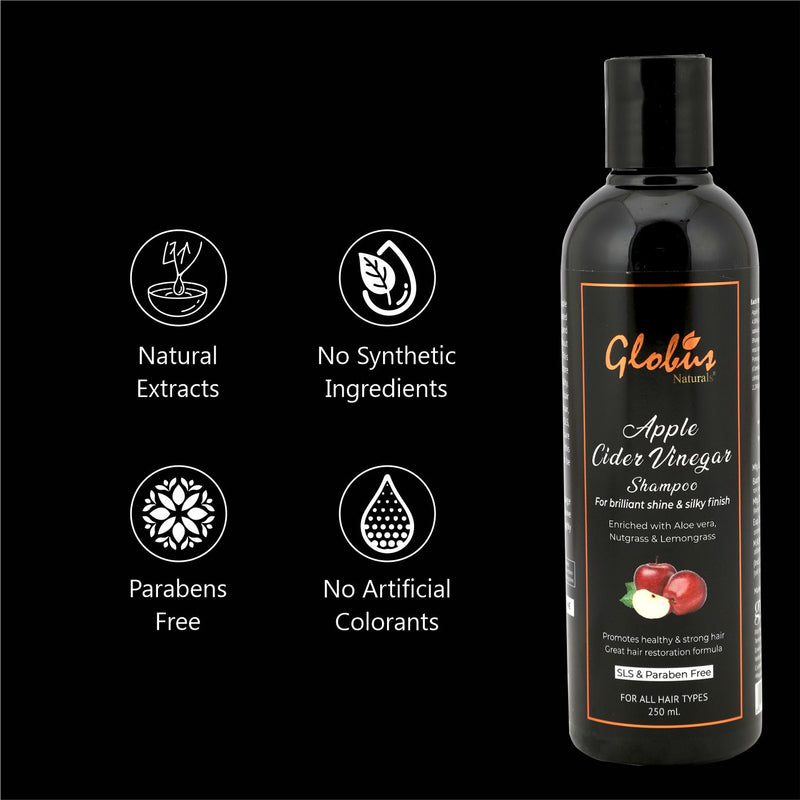 Globus Naturals Apple Cider Vinegar Shampoo For Brilliant Shine Overview 