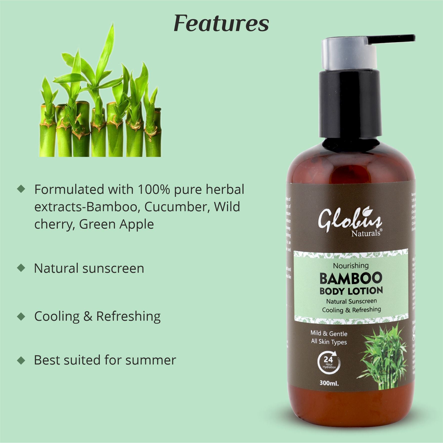 Nourishing Bamboo Body Wash & Body Lotion Features 