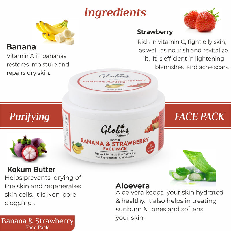 Purifying Banana & Strawberry Anti Aging Face Pack Ingredients 