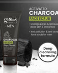 Charcoal Anti-Pollution Face Care Combo For Men, Set of 3 - Face Wash, Face Scrub, Peel Off Mask