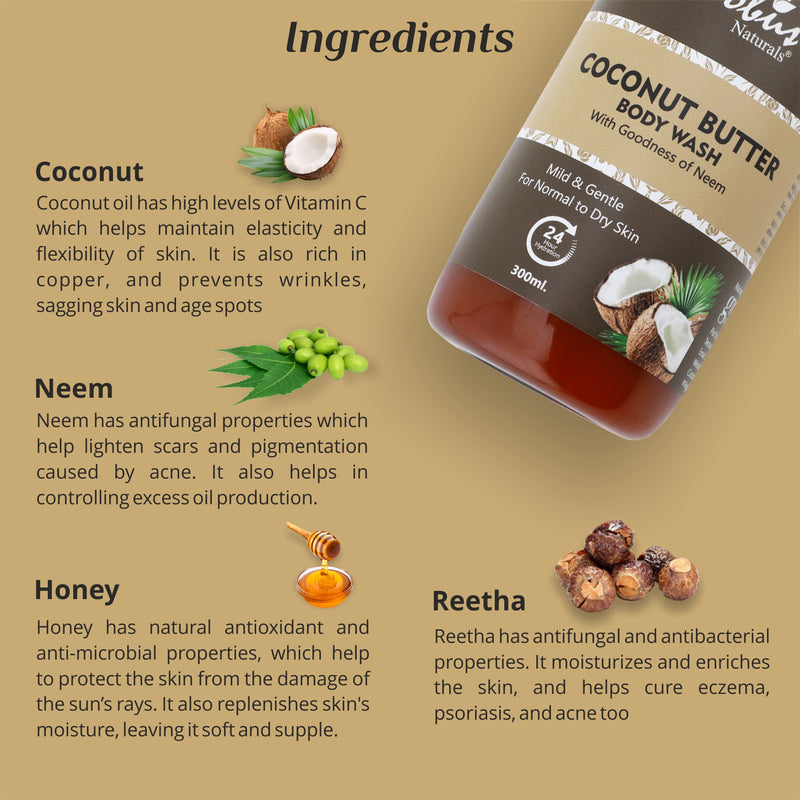 Coconut Butter Body Wash & Body Lotion Ingredients 
