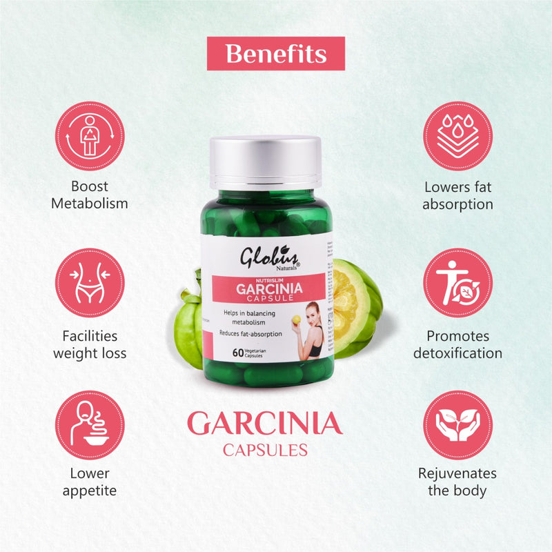 Globus Naturals Garcinia Capsules for Weight Loss & Boosting Metabolism Benefits 