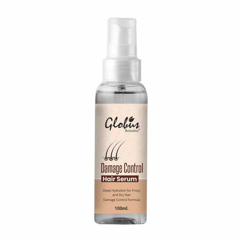 Globus Remedies Damage Control Hair Serum, For Frizzy Hair, Smoothens Rough Ends, Adds Instant Shine,100ml (Pack of 2)