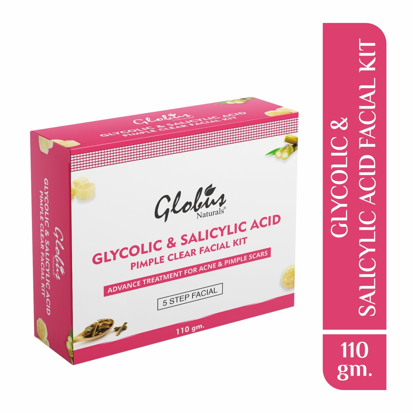 Globus Naturals Pimple Clear Glycolic Acid Facial Kit For Anti- Acne