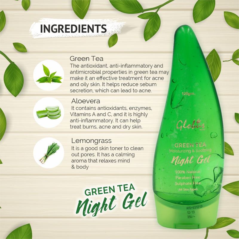 Green Tea Moisturizing & Soothing Night Gel Ingredients 