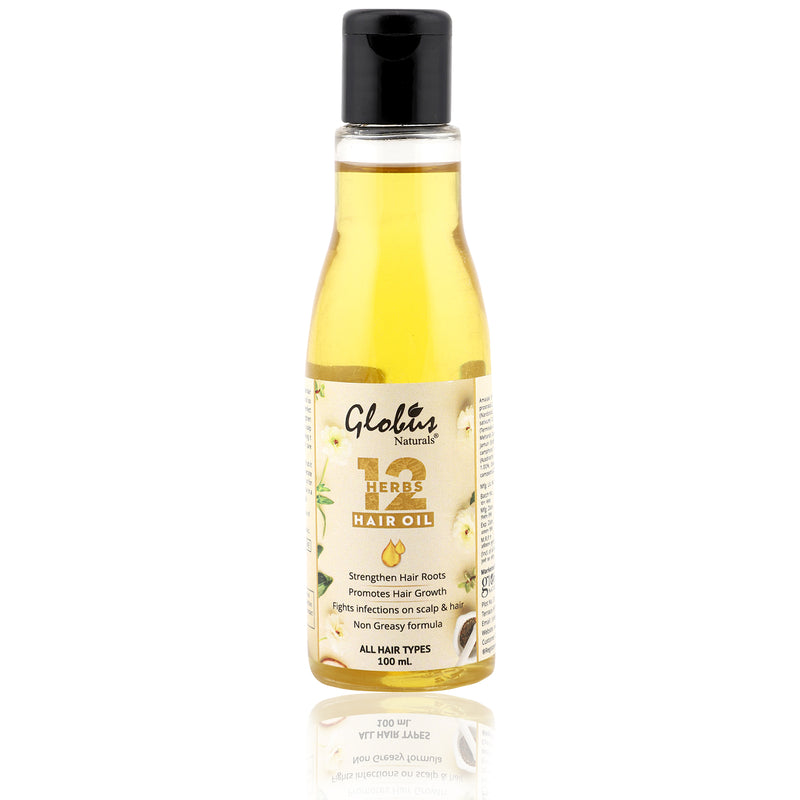 Globus Naturals 12 Herbs Hair Growth Oil With Comb Applicator