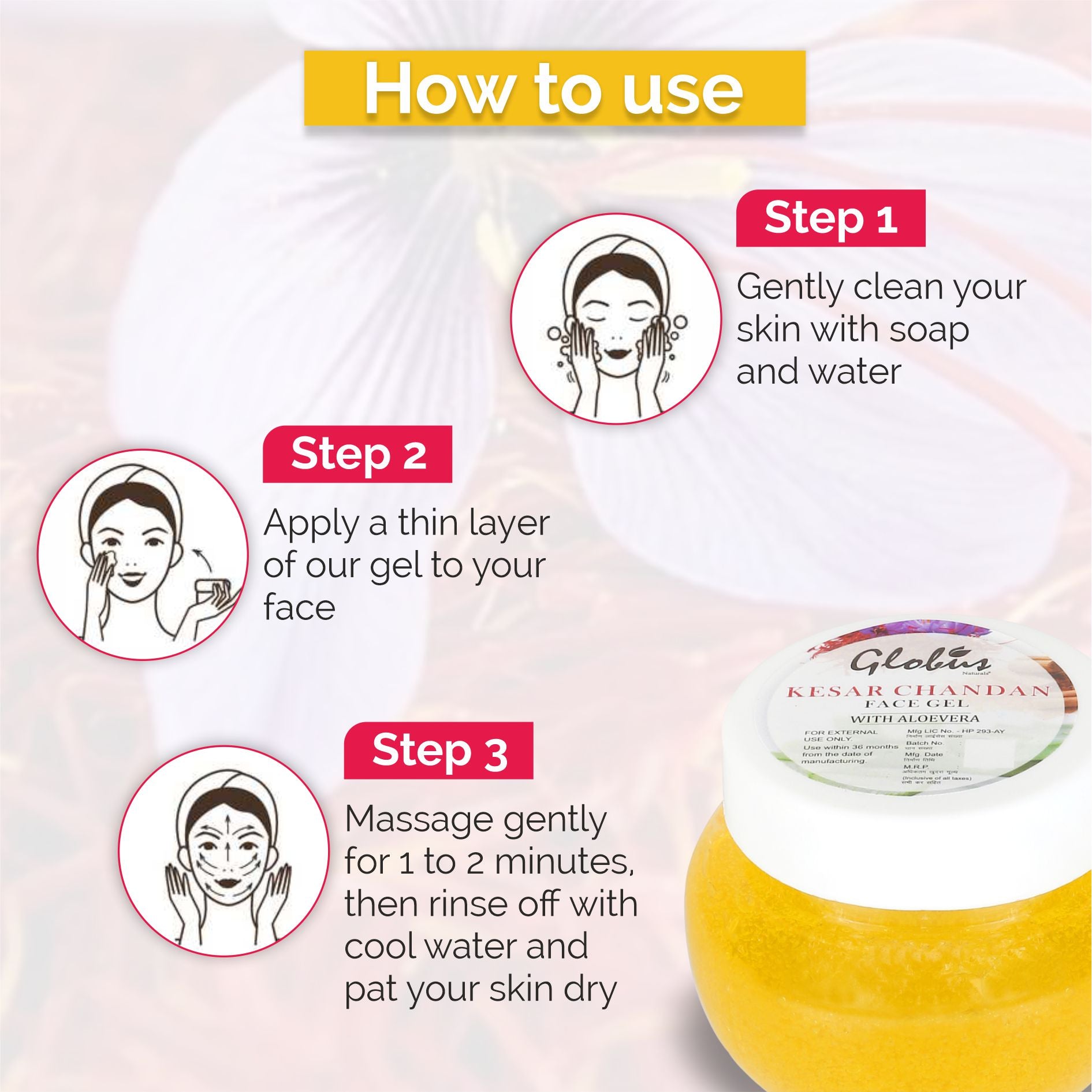 How to Use Kesar Chandan Face Gel with Aloe vera