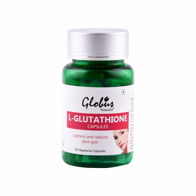 Globus Naturals L- Glutathione Skin Whitening capsules Bottle 