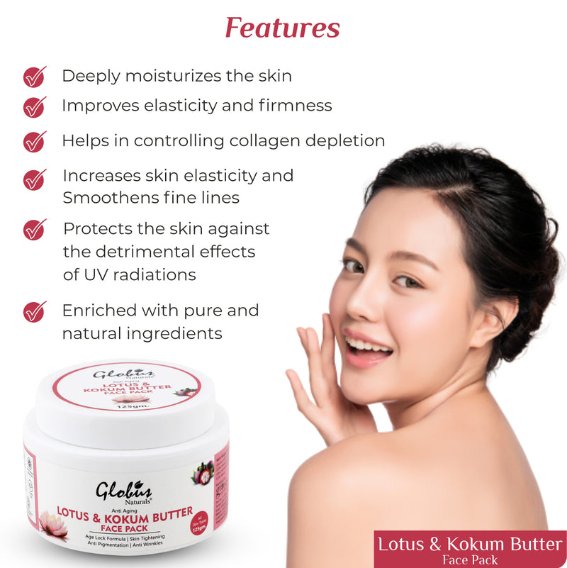 Lotus Kokum Butter Anti Aging Face Pack Features 