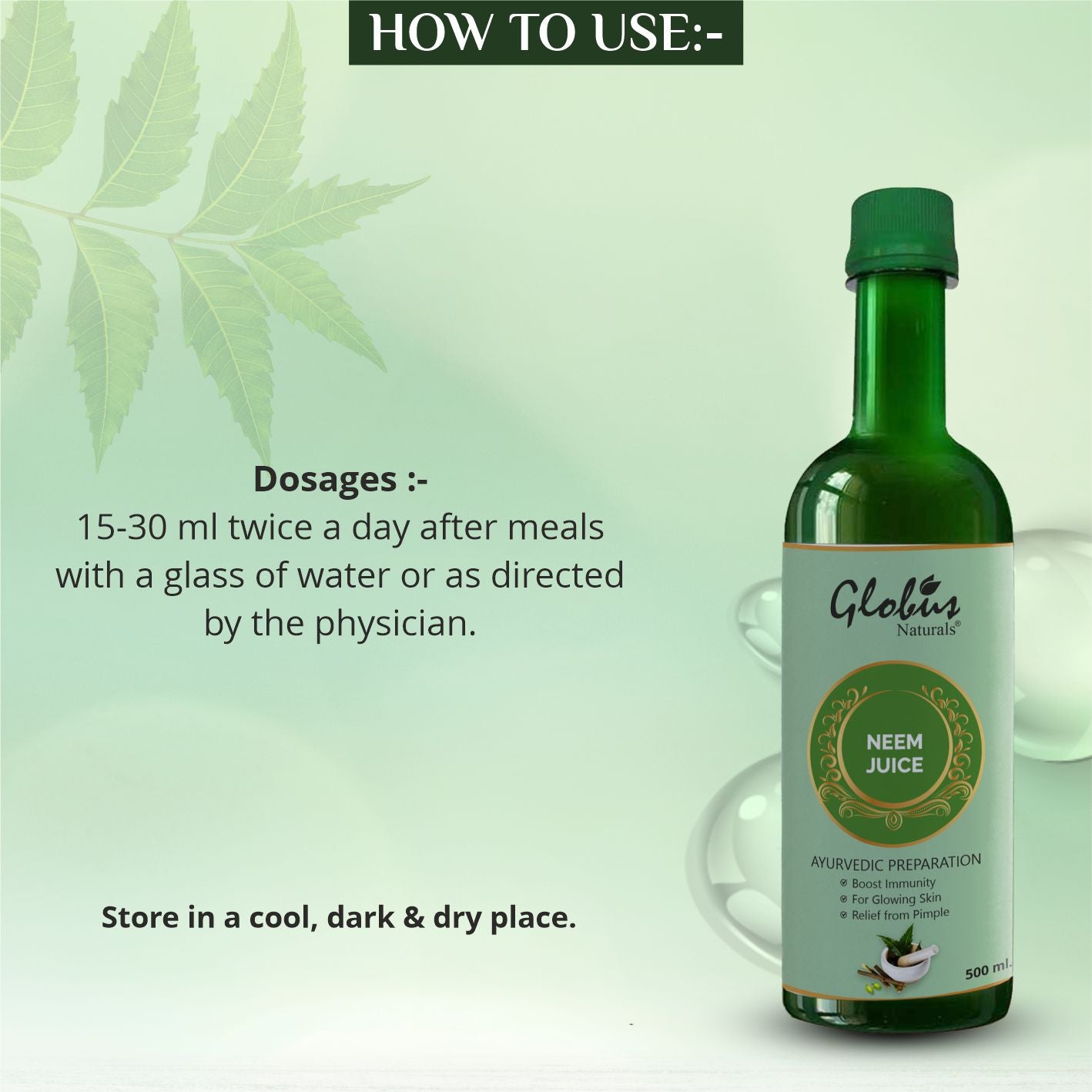 How to Use Neem Juice 100 % Natural 