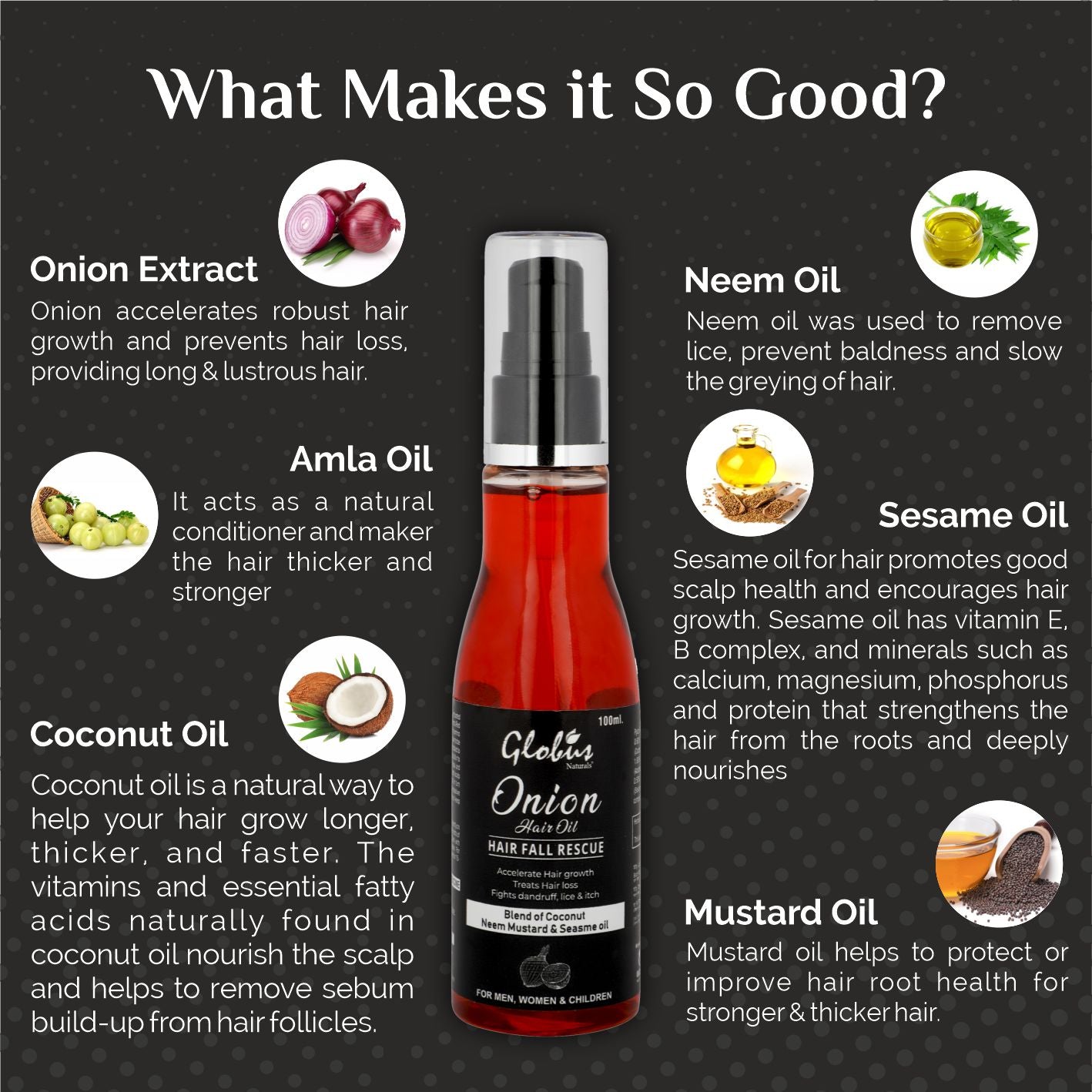 What Makes Onion Hair Growth & Hair fall Rescue Oil Good 