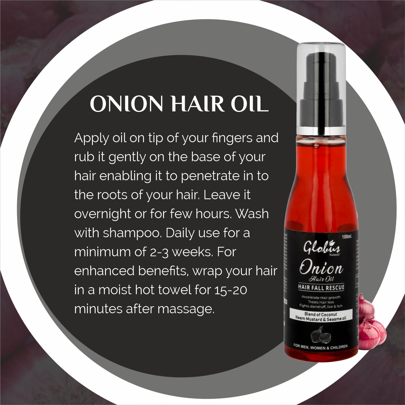 Onion Hair Growth & Hair fall Rescue Oil Product Info 