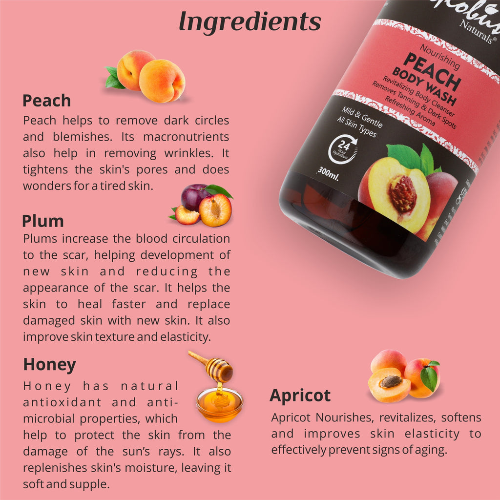 Nourishing Peach Body Wash & Body Lotion Ingredients 