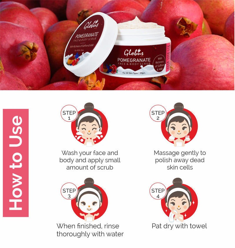 How to use Pomegranate Face & Body Scrub