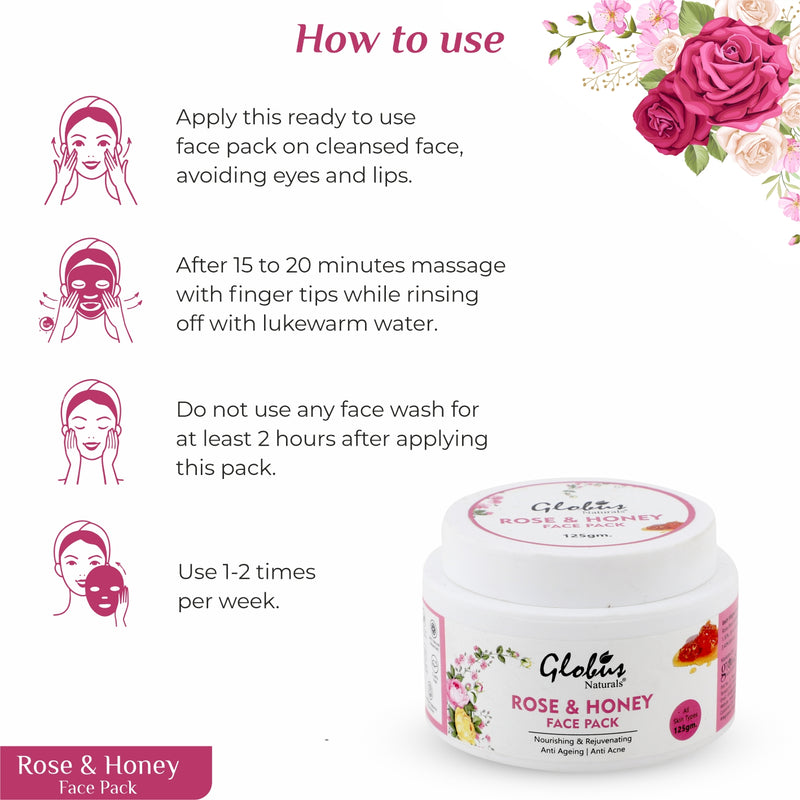 How to Use Rose & Honey Nourishing & Rejuvenating Face Pack