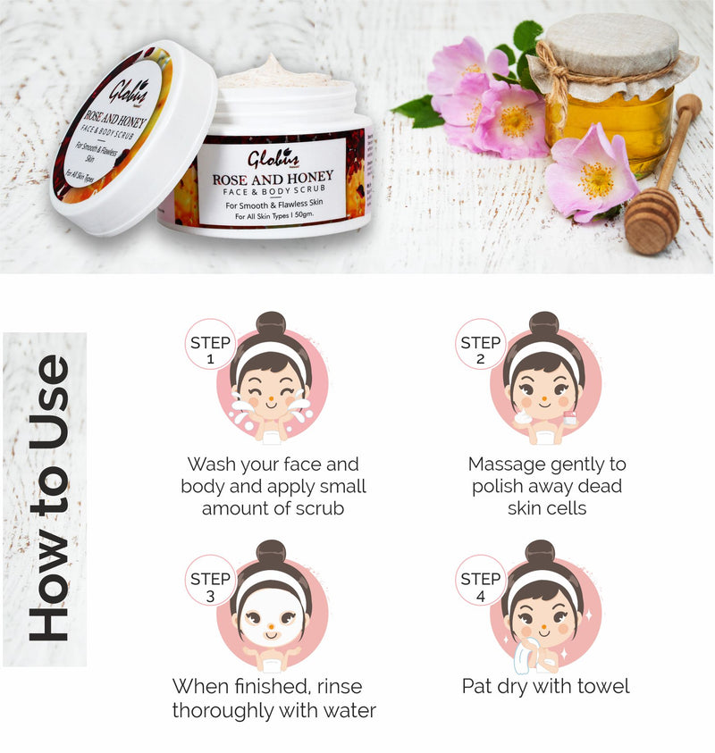 How to Use Honey & Rose Face & Body Scrub