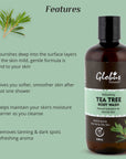 Refreshing Tea Tree Body Wash & Body Lotion Features 