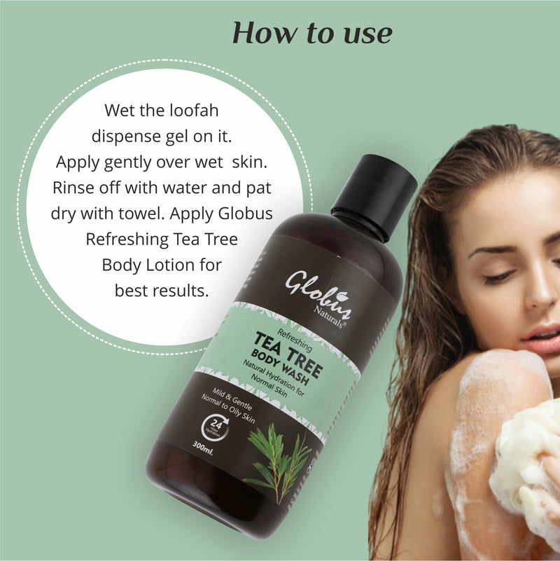 How to Use Refreshing Tea Tree Body Wash & Body Lotion