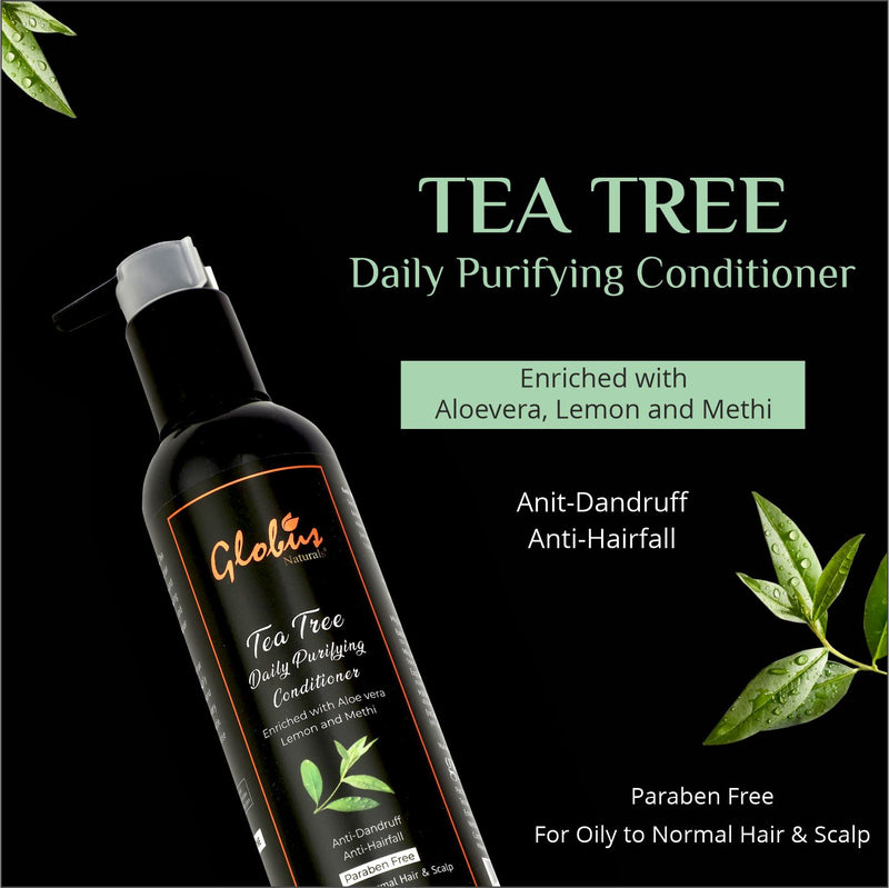 Globus Naturals Tea Tree Daily Purifying Conditioner For Dandruff Prone Hair Overview 