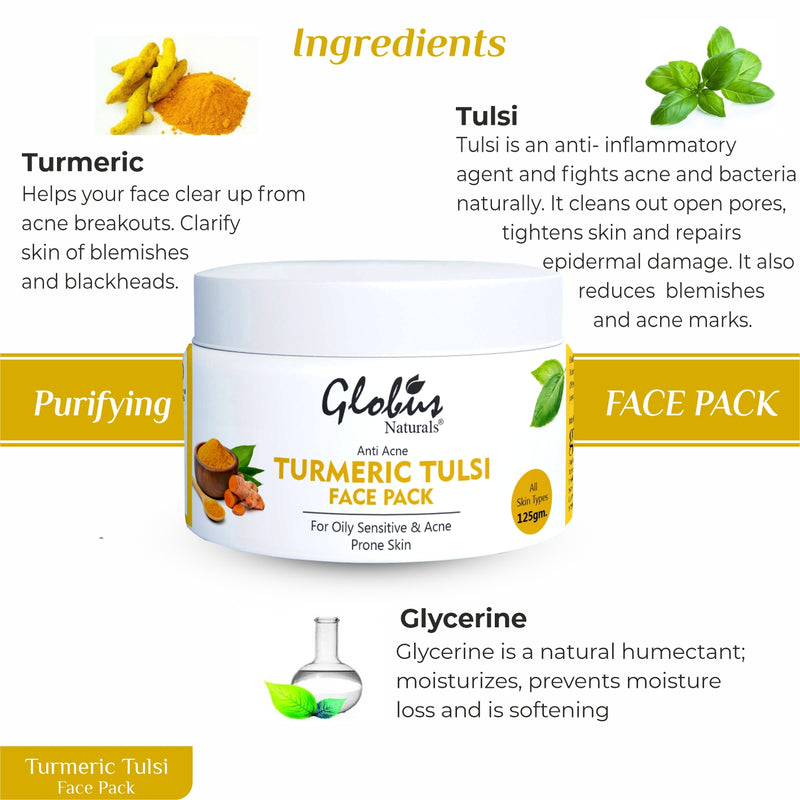 Turmeric Tulsi Anti Acne Face Pack Ingredients 