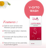 V-Gyto wash enriched with Sea Buckthorn oil & Tea Tree oil Features 